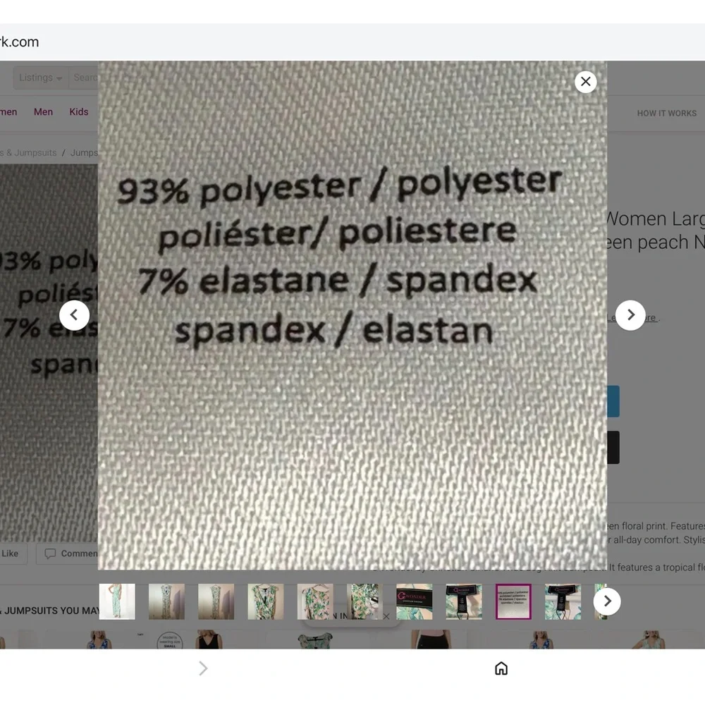 C. Wonder by Christian Siriano Pink with Bold Green Leaf Print Jumpsuit - Picture 7 of 7